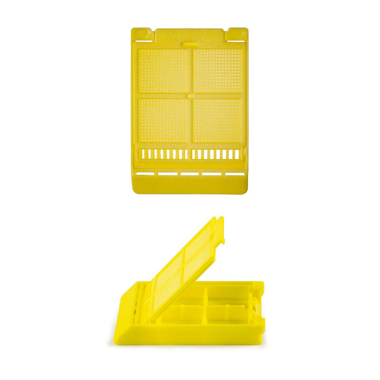 Micromesh biopsy 4 compartiment  + cap yellow, Simport