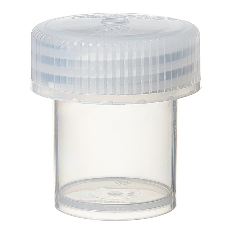 Jar 15ml translparant PLP + white cap plp Nalgene