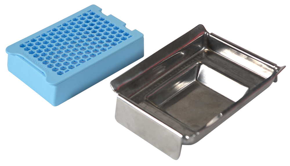 Supa mega base mould, stainless steel, 36 x 36 x 10 mm, set/5pcs, Cellpath