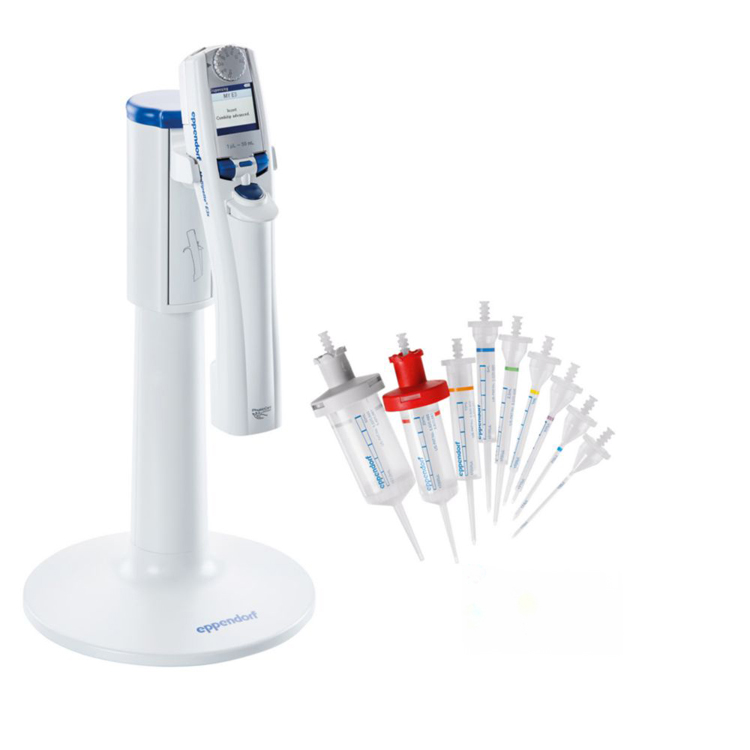 Multipette E3X met charging adapter, 2 combitips adv. assorted packs & charger stand, Eppendorf