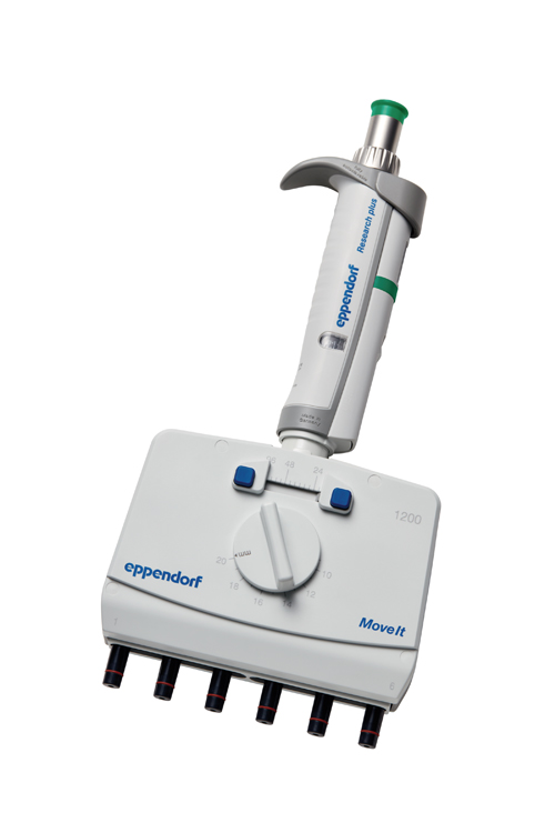 Research plus Move it, 6-channel, variable, 120-1200µl, vert foncé, Eppendorf