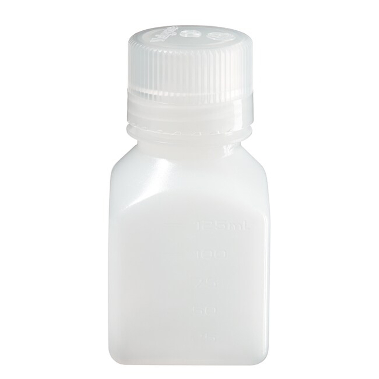 Square bottle narrow neck hdpe 125ml cap plp Nalgene