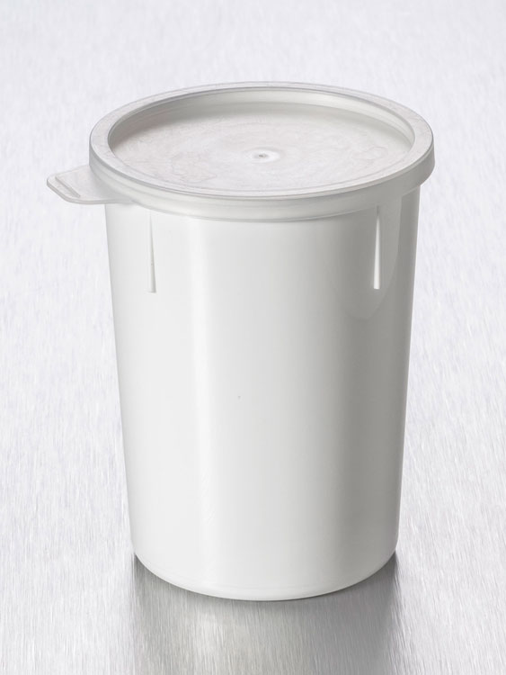 Beaker 200ml plp, white + graduatie + snapcap, non assembled, Gosselin