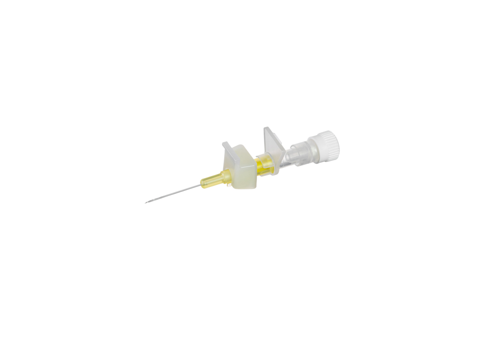 Clip Neo safety IV catheter , 24G,  0,7x19mm, geel, voor pediatrie/geriatrie, Vigmed