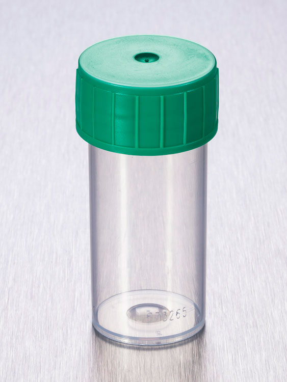 40ml beaker clear plp + green screwcap, Gosselin