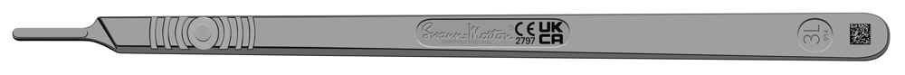 Surgical stainless handle 3L-21cm, Swann-Morton