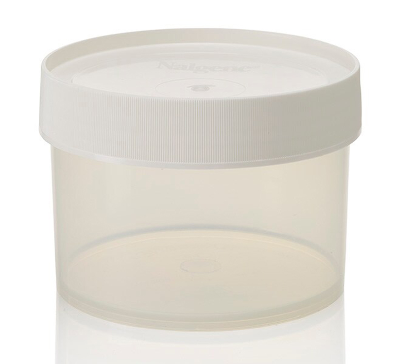 Jar 500ml transparant PLP + white cap plp Nalgene