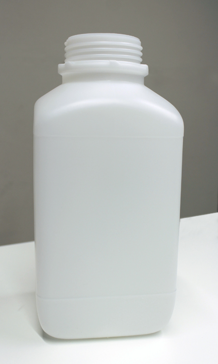 Vierkante fles brede nek HDPE 4000 ml naturel