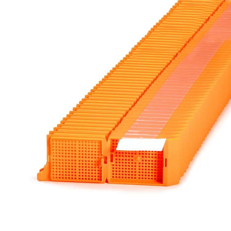 Unisette quickload stackable biopsy cassette+deksel oranje, Simport