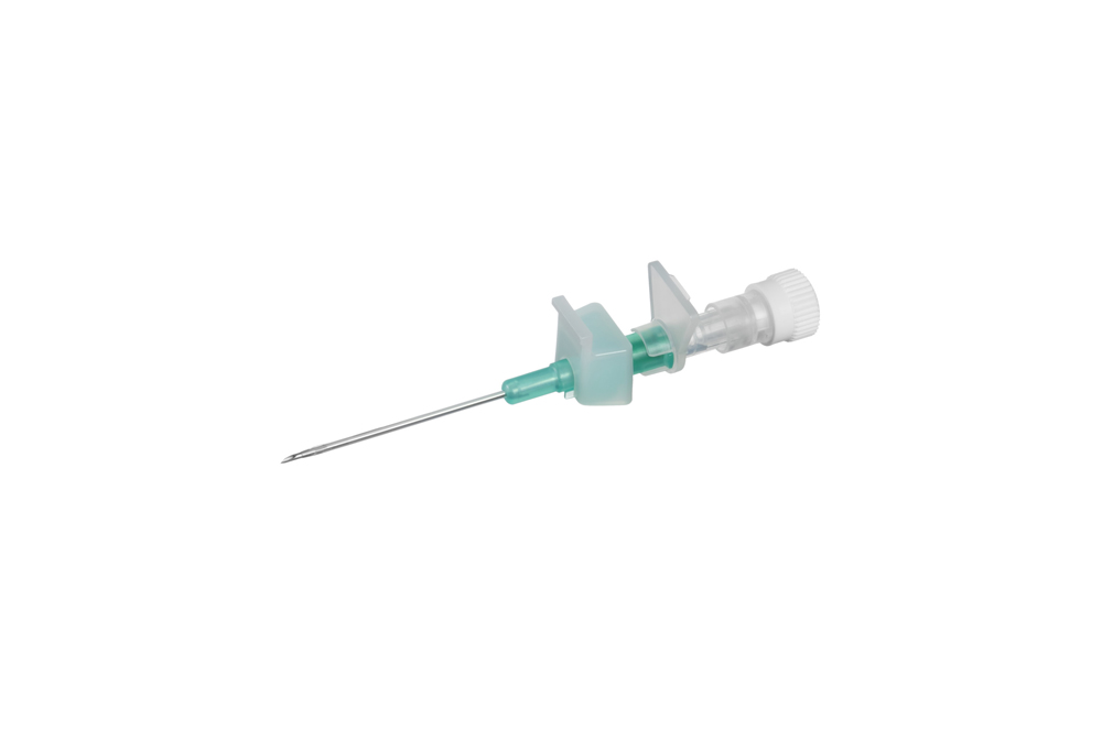 Clip Winged safety IV catheter PUR , 18G,  1,2x32mm, groen, Vigmed