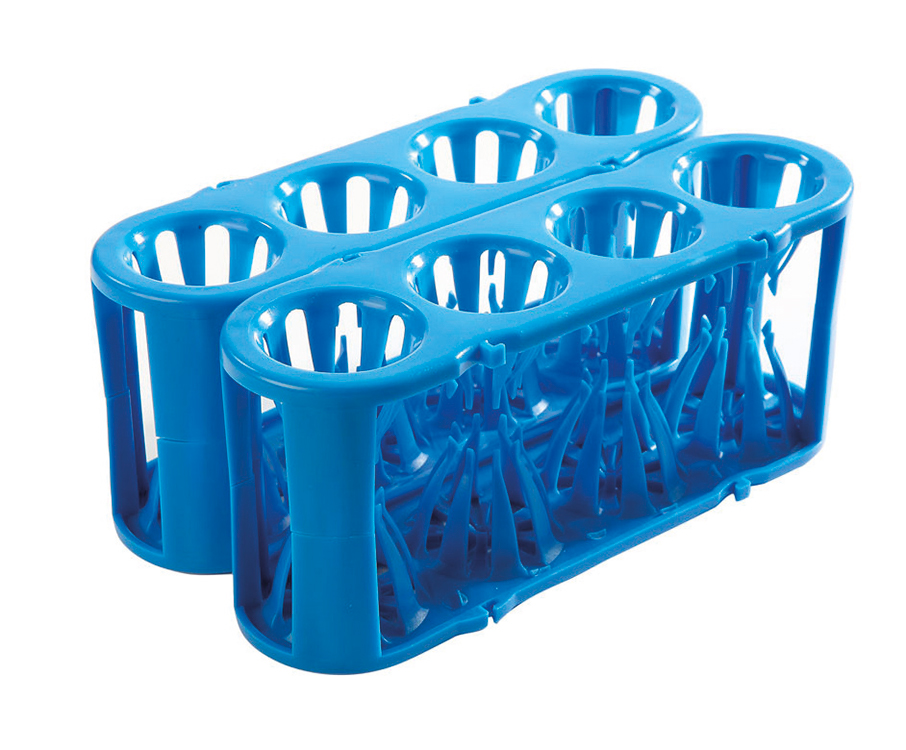 Multi-tube rack pour 4 tubes de 5-50ml, POM, autoclavable, bleu, set/2, Heathrow