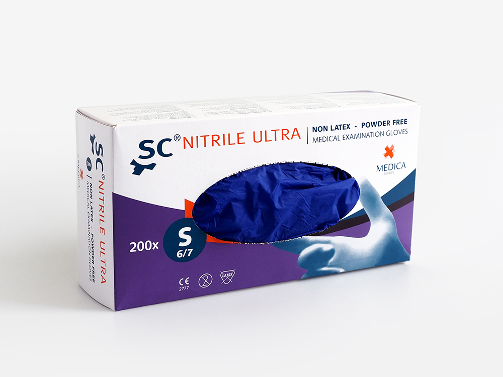 Gant SC Nitrile Ultra, sans poudre, pourpre, SMALL, Medica