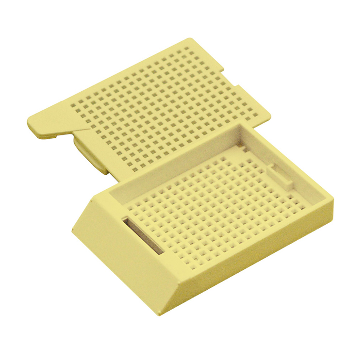 PI Biopsy cassette System II yellow, yellow lid, for PI printer, Cellpath