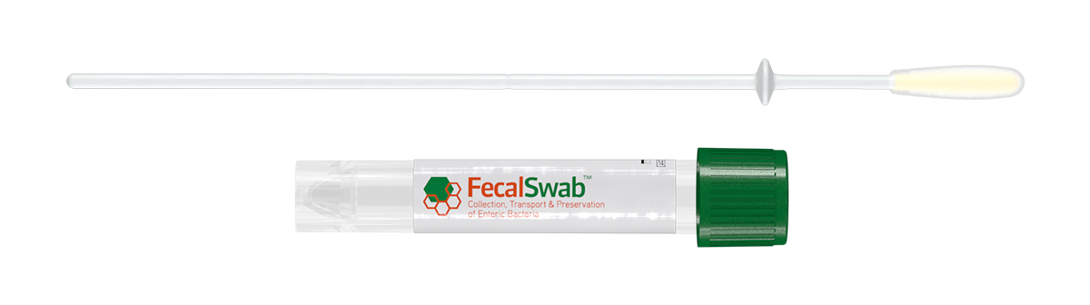 Buis 12x80 met 2ml Cary Blair medium en 1 rectal FLOQSwab, groen stop, Copan