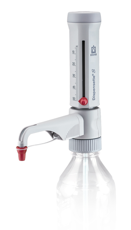 Dispensette S, analog-adjustable, 5-50ml, without recirculation valve Brand