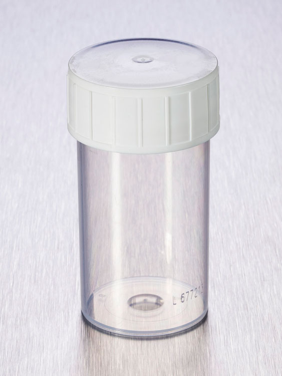 Pot 60ml clear plp + bouchon à vis blanc, Gosselin