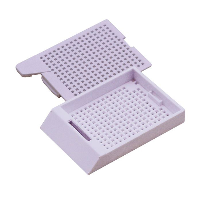 PI Biopsy cassette System II lavender, lavender lid, for PI printer, Cellpath