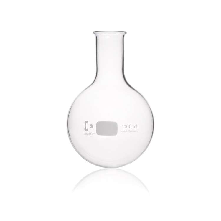 Round bottom flask, narrow neck, with beaded rim, 1000ml Duran