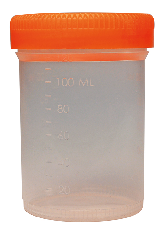 Cellstor pot 120ml with orange lid not mounted Cellpath