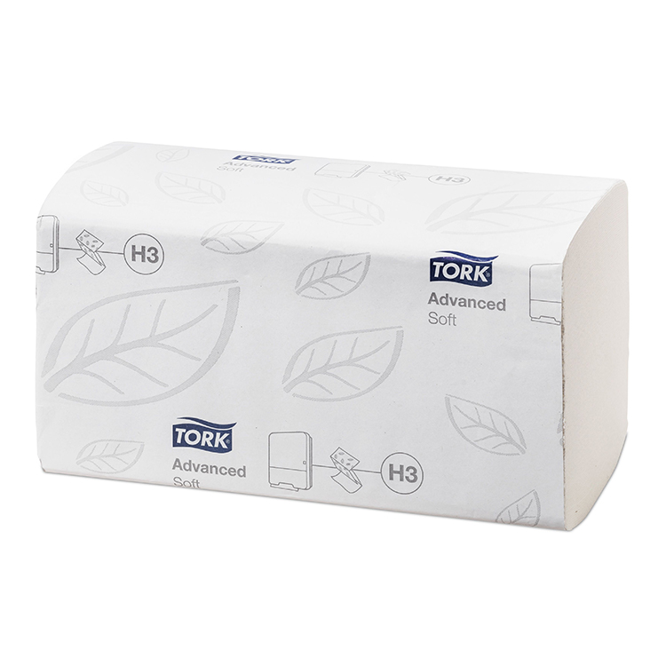 Tork advanced wipes (H3), zigzag folded, pack/250 sheets