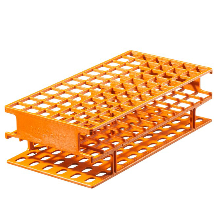 Unwire rack for 72 tubes diam.13mm orange, Nalgene