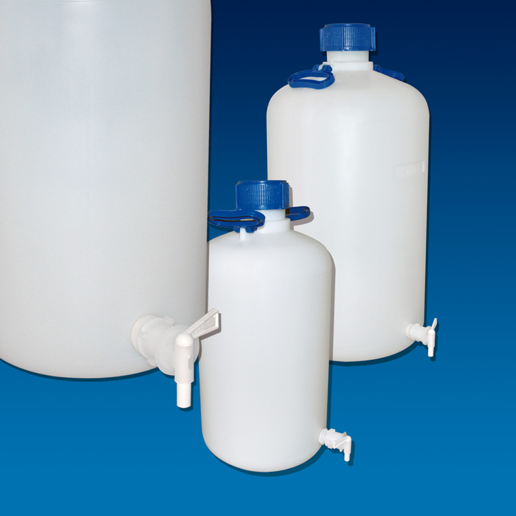 Leak Proof Water Bottles, Natural HDPE Narrow Mouth Bottles w/ Screw Caps